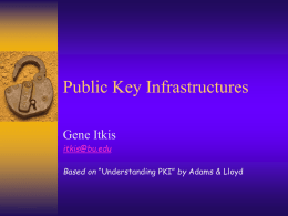 Public Key Infrastructures