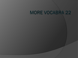 Vocabra 22 - Bridenbaughwikispace