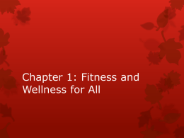 Chapter 1: Fitness and Wellness for All