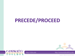 PRECEDE/PROCEED