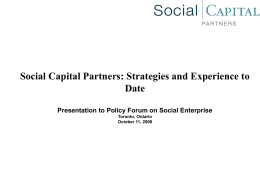 Fresh Start Market - Social Capital Partners