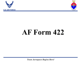 AF FORM 422 Physical Profile Serial Report