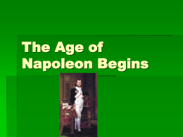 The Age of Napoleon Begins