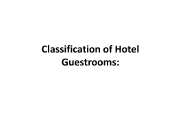 Classification of Hotel Guestrooms