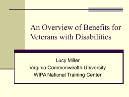 An Overview of Benefits for Veterans with Disabilities