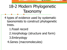 18-2 Modern Phylogenetic Taxonomy