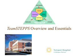 TeamSTEPPS Introduction and Essentials