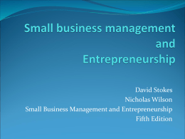small business and entreprenership 1