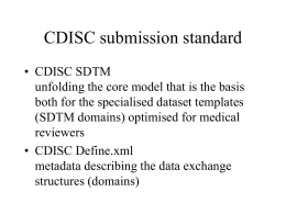 CDISC SDTM Basics