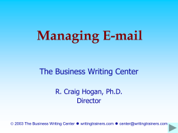 Managing E‑mail
