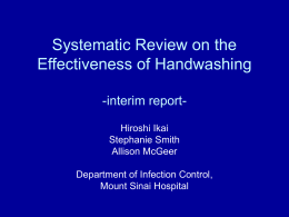 Meta-analysis on the Effectiveness of Handwashing