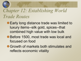 Ch. 12: Establishing World Trade Routes