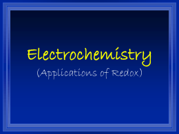Chapter 17 Notes: Electrochemistry