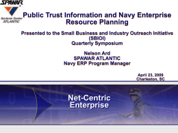 Public Trust Information and Navy ERP 20090423 Final