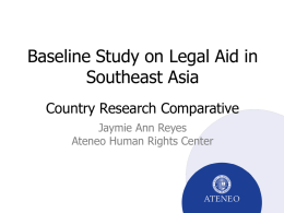 A Baseline Study on Legal Aid in Southeast Asia