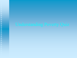 Understanding Poverty Quiz