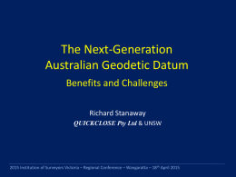 Next-Gen Australian Geodetic Datum