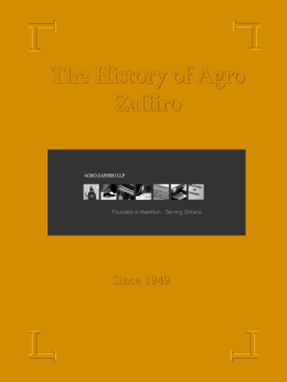 The History of Agro Zaffiro