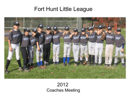 Coach Training 2012 - Fort Hunt Little League