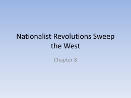 Nationalist Revolutions Sweep the West
