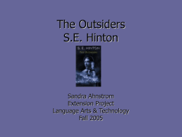 The Outsiders SE Hinton - Kids