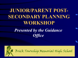 junior/parent conference - Brick Township Public Schools > Home