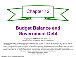 Figure 12.1A Federal Budget Outlays, Receipts, Deficits and