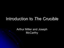 Introduction to The Crucible