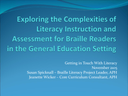 Exploring the Complexities of Literacy Instruction and Assessment