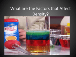 What are the Factors that Affect Density