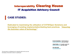 Case Study - Interoperability Clearinghouse
