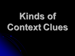 16. Kinds of Context