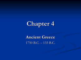 Chapter 4 Ancient Greece