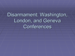 Disarmament - George Washington High School