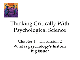Thinking Critically With Psychological Science Chapter 1