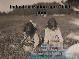 Industrialization and Child Labor