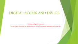 Digital Access and Divide