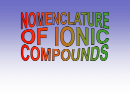 Rules for Naming Ionic Compounds