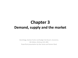 Chapter 3 Demand, supply, and the market