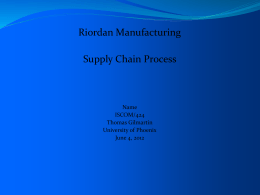 Riordan Manufacturing - Just Question Answer