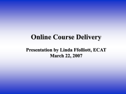 Online Course Delivery