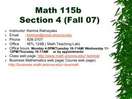 Math 115a – Section 2