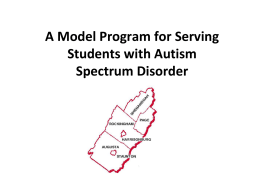 A Model Program for Serving Students with Autism Spectrum