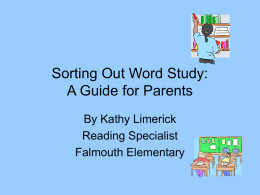 Word StudyPowerpoint - Parents
