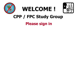 CPP – FPC Fall Study Group - West Michigan Chapter APA