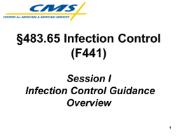 CMS F441 Infection Control Guidance Overview