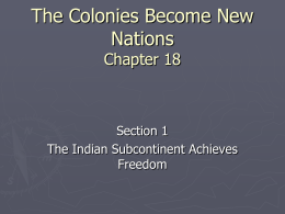 The Colonies Become New Nations Chapter 18