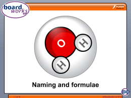 Naming and formulae