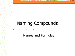 Ionic Compounds - Mr.Vriend