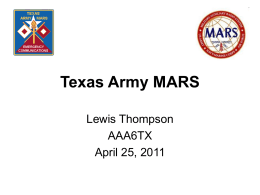 Texas Army MARS - Texas Emergency Management